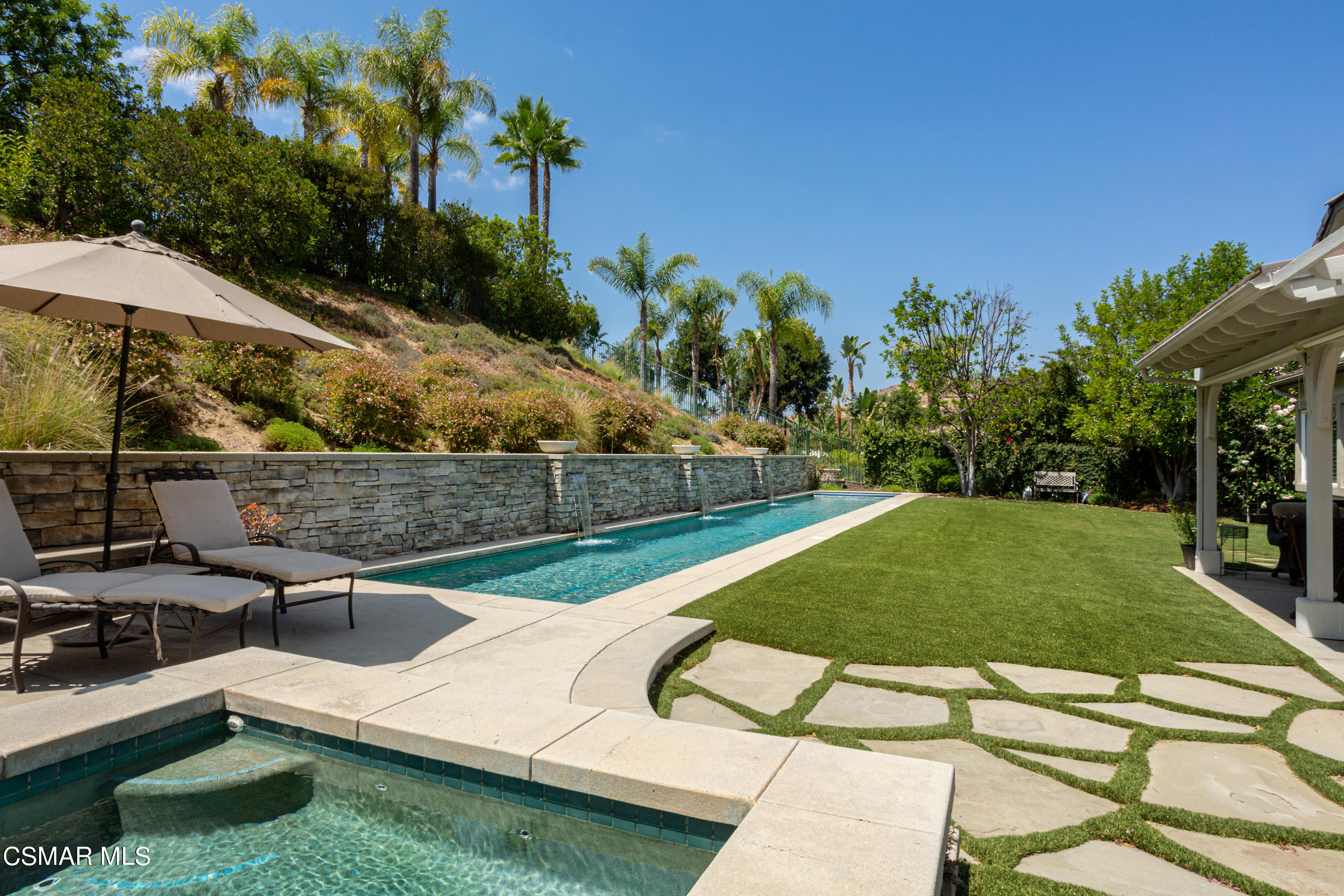 30 West Twisted Oak Drive Simi Valley, CA 93065 - Photo 39 of 45 a view of a backyard with sitting area