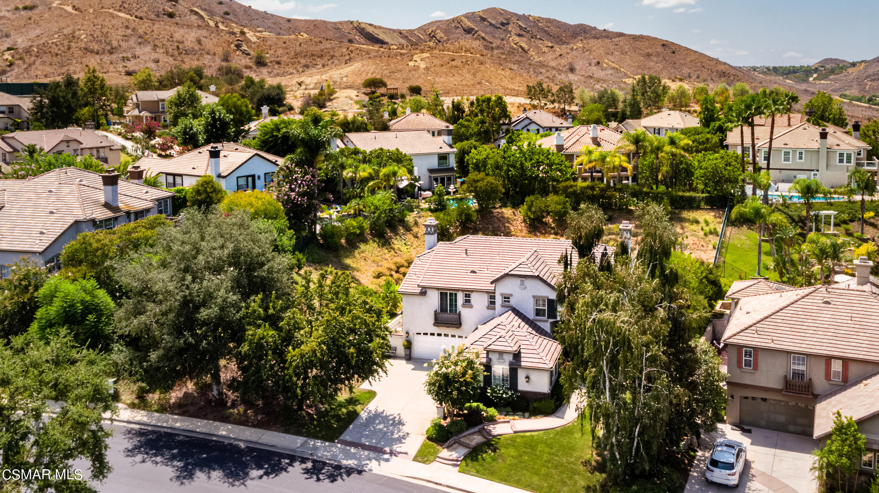 30 West Twisted Oak Drive Simi Valley, CA 93065 - Photo 5 of 45 an aerial view of residential houses with outdoor space and trees