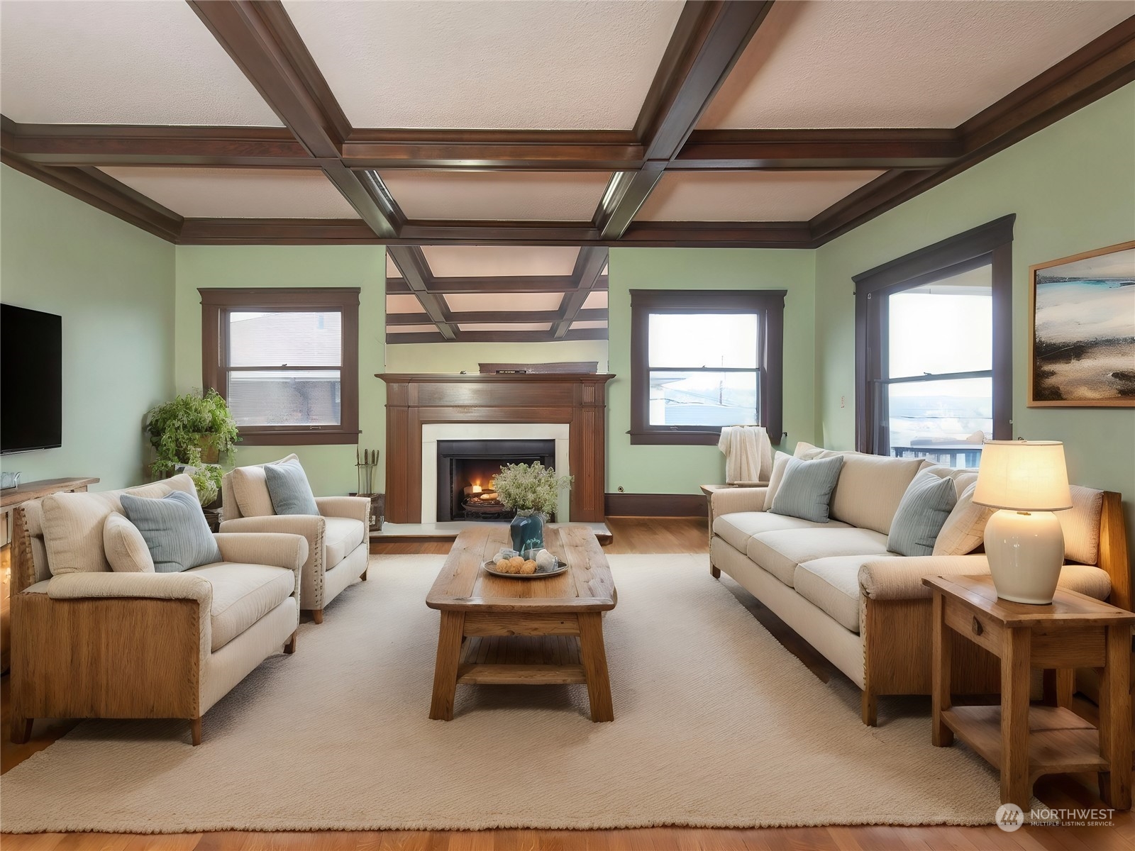 2208 Rucker Avenue Everett, WA 98201 - Photo 4 of 29 a living room with furniture and a fireplace