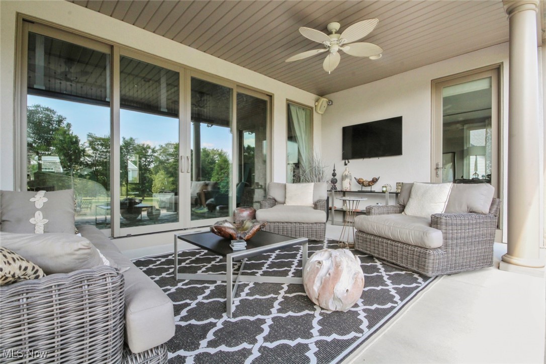 6857 Kyle Ridge Pointe Canfield, OH 44406 - Photo 22 of 41 Covered porch, wood ceiling, access from Master shows here