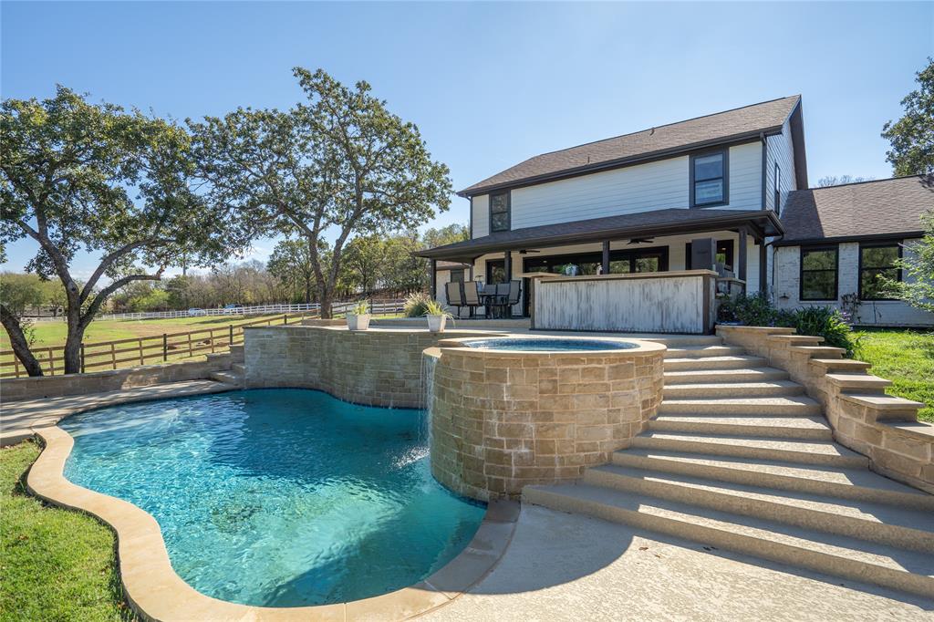 950 Naylor Road Cross Roads, TX 76227 - Photo 29 of 40 a view of a swimming pool with a patio
