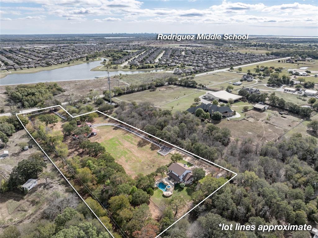 950 Naylor Road Cross Roads, TX 76227 - Photo 32 of 40 an aerial view of residential houses with outdoor space