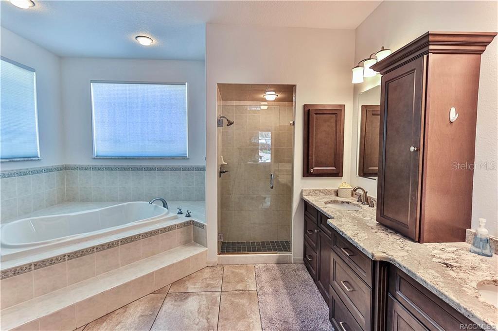 5420 North Rosedale Circle Beverly Hills, FL 34465 - Photo 25 of 49 a spacious bathroom with a granite countertop tub sink and mirror