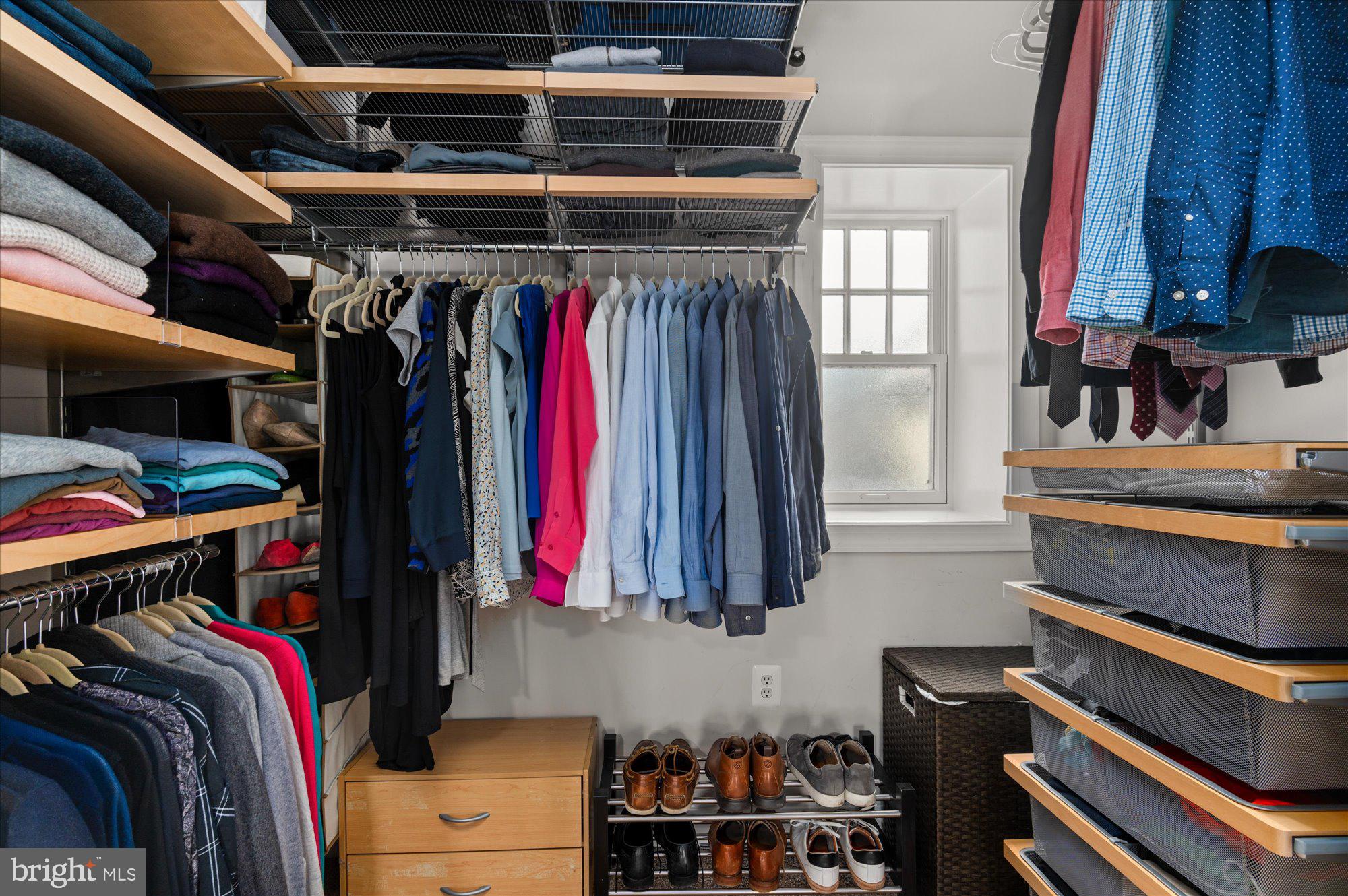 425 M Street Northwest, Unit F Washington, DC 20001 - Photo 10 of 24 Elfa walk-in closet in primary bedroom