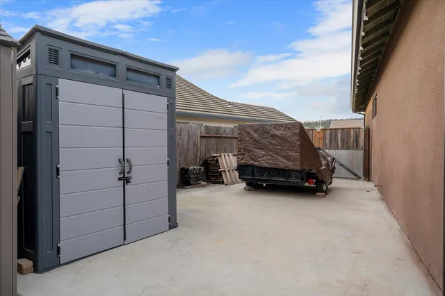 a house view with a garden space