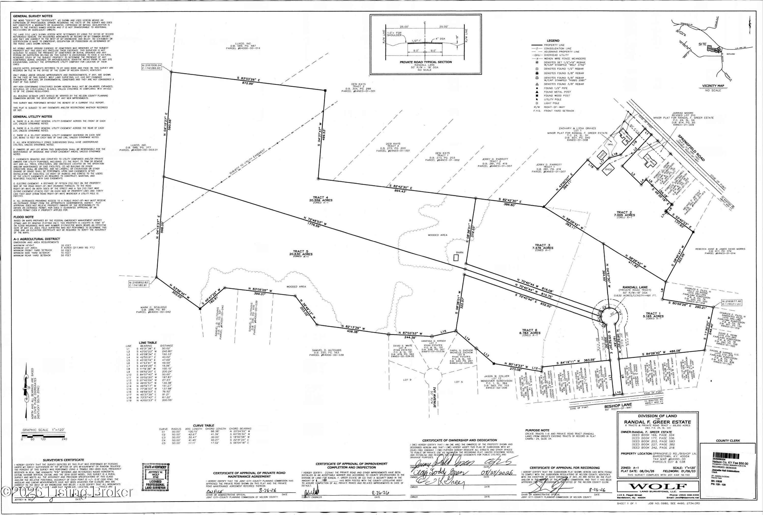 4900-block Springfield Road Bardstown, KY 40004 - Photo 2 of 3 recorded new plat - Greer.pdf