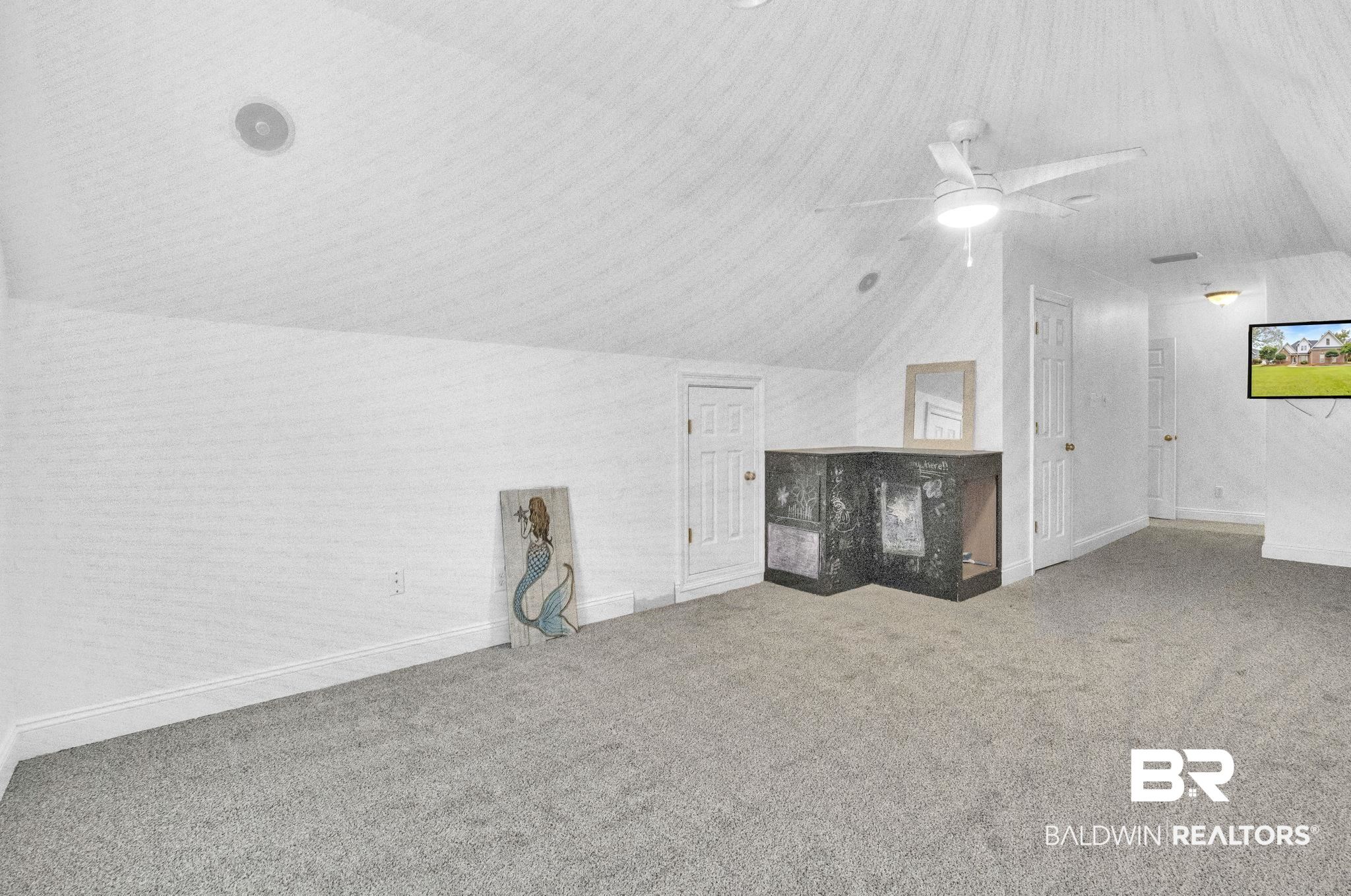 9002 Parliament Circle Daphne, AL 36526 - Photo 55 of 73 with vaulted ceiling, ceiling fan, and new carpet and TWO attic storage areas!