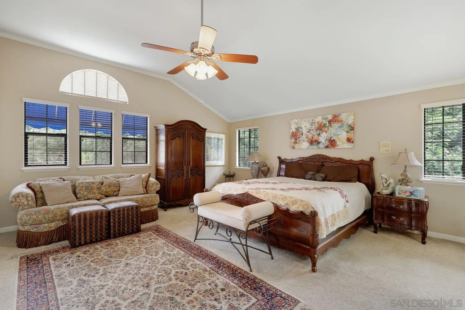 3944 Pala Mesa Drive Fallbrook, CA 92028 - Photo 23 of 39 a bedroom with a bed couch and window