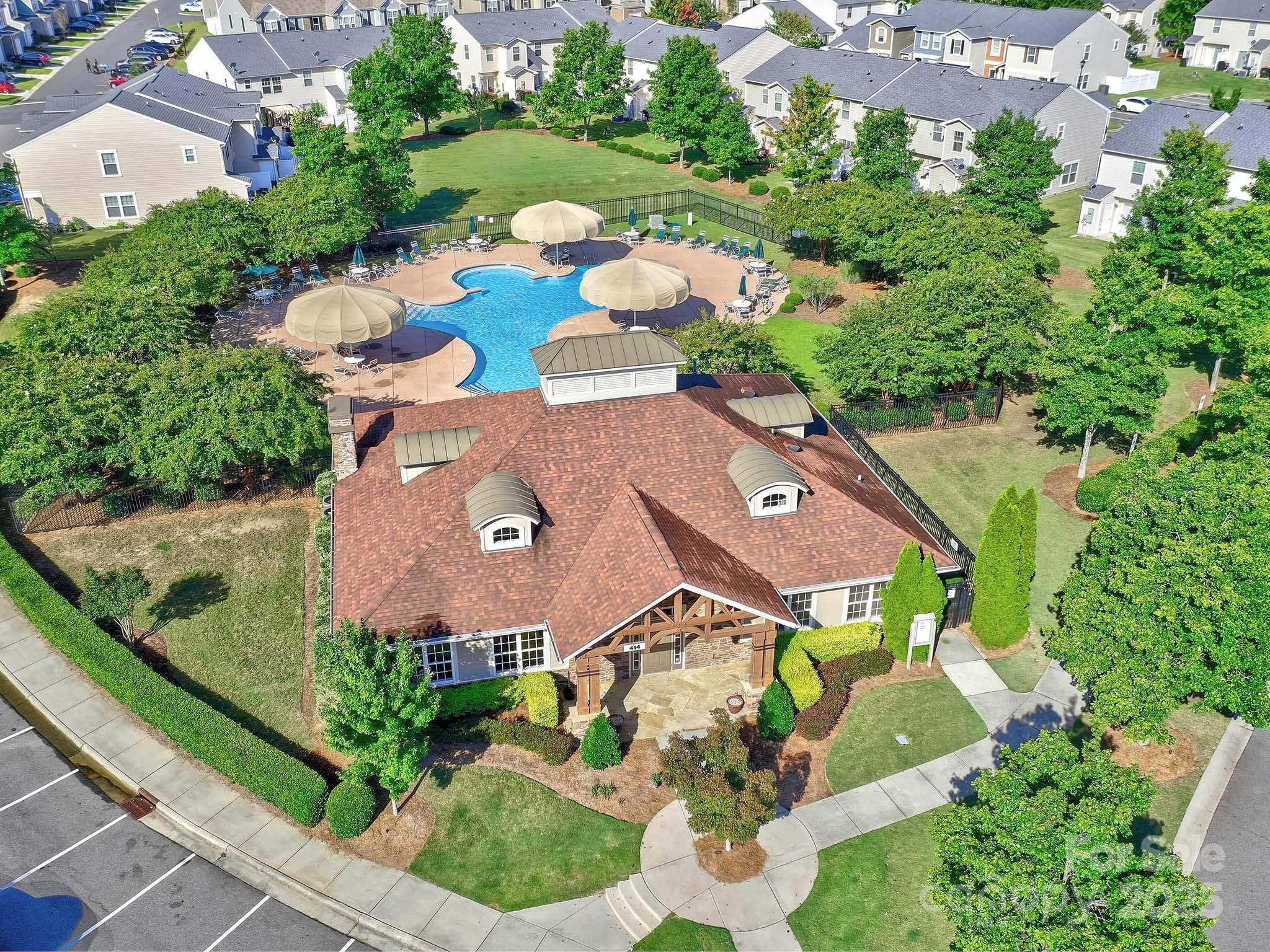 290 River Clay Road Fort Mill, SC 29708 - Photo 34 of 41 an aerial view of a house with a garden