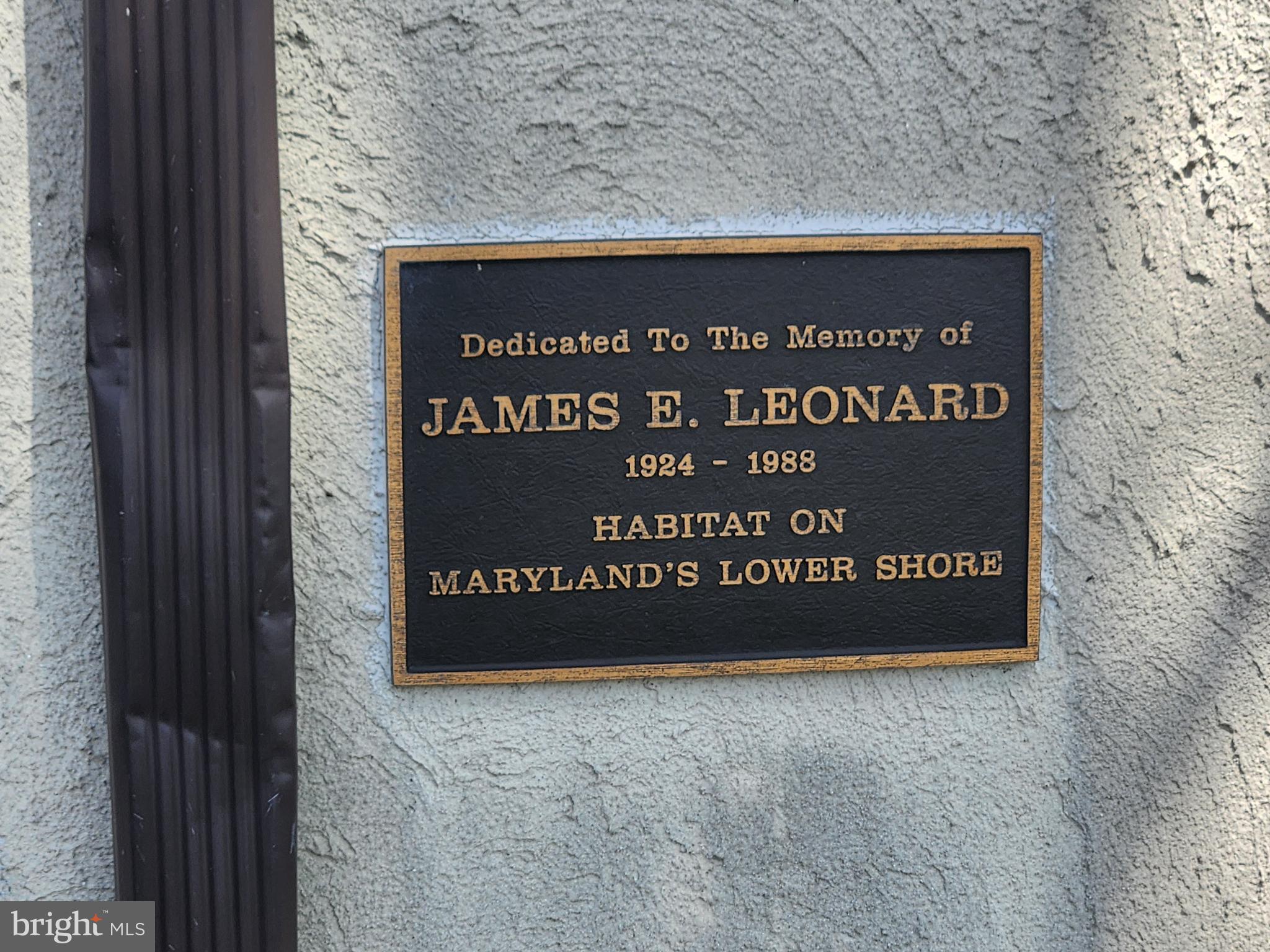 403 Rose Street Salisbury, MD 21801 - Photo 27 of 35 In Memory of James E. Leonard, 1924-1988