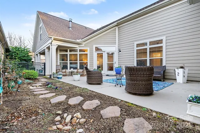 a outdoor space view with a sitting space