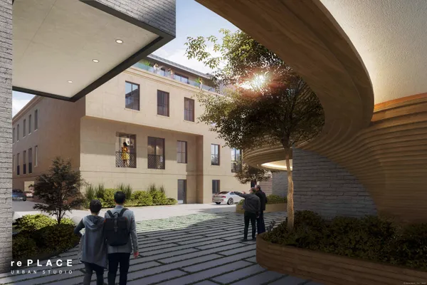 a house view with a outdoor space