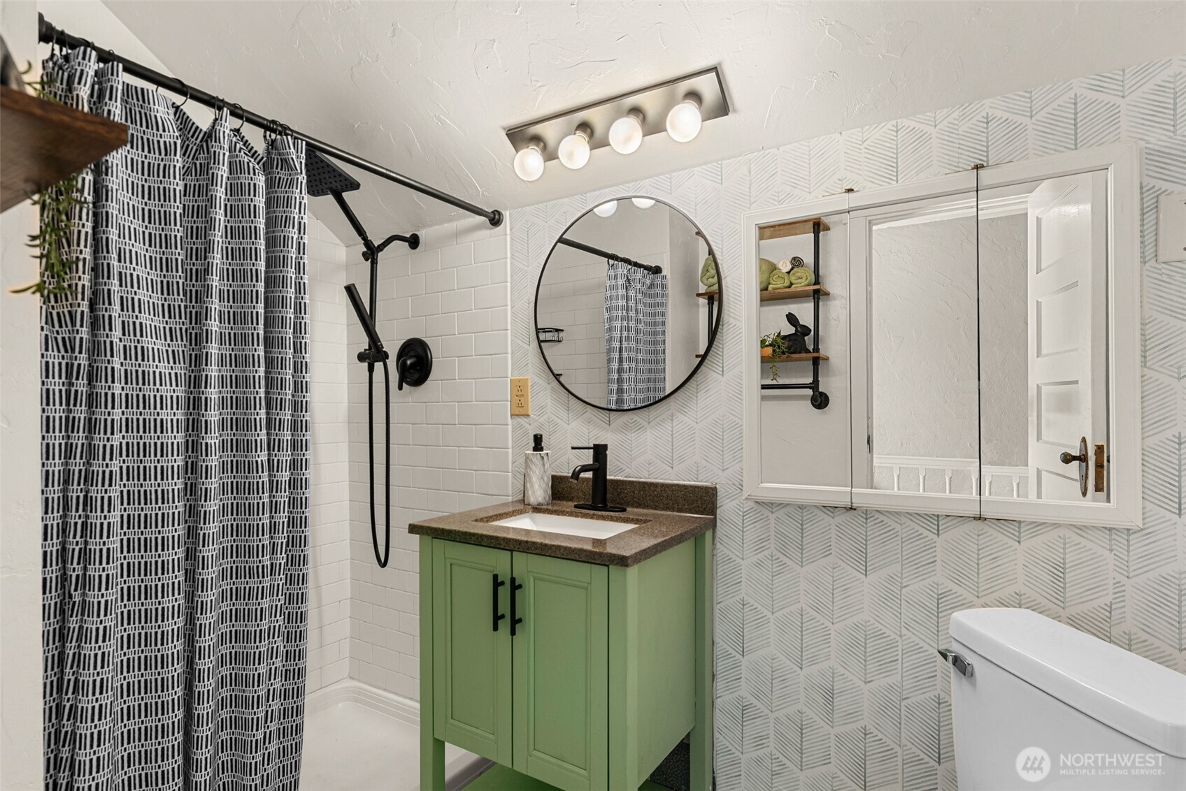 1133 Washington Street Wenatchee, WA 98801 - Photo 24 of 40 a bathroom with a sink vanity mirror and toilet