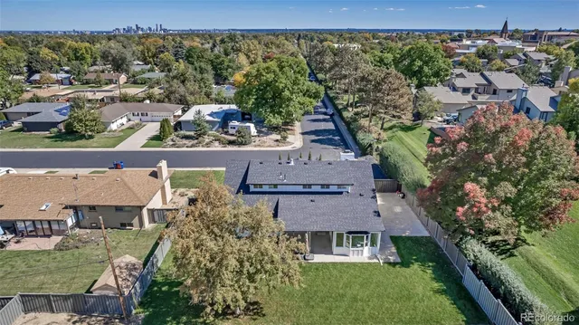 an aerial view of multiple house
