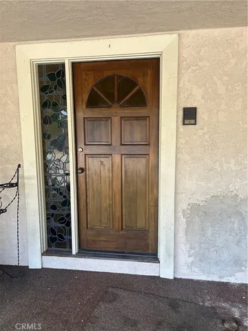 a view of front door of house