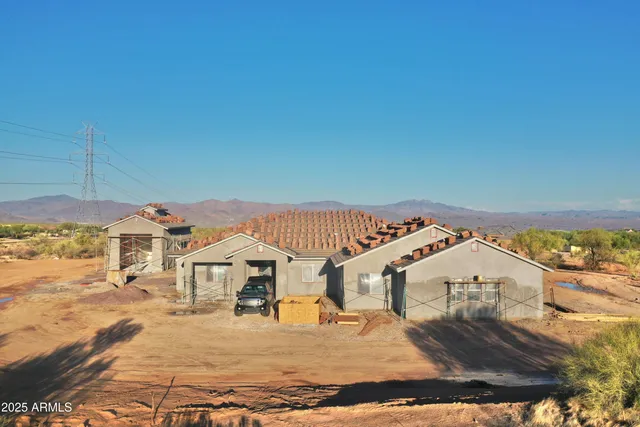 a view of city and mountain