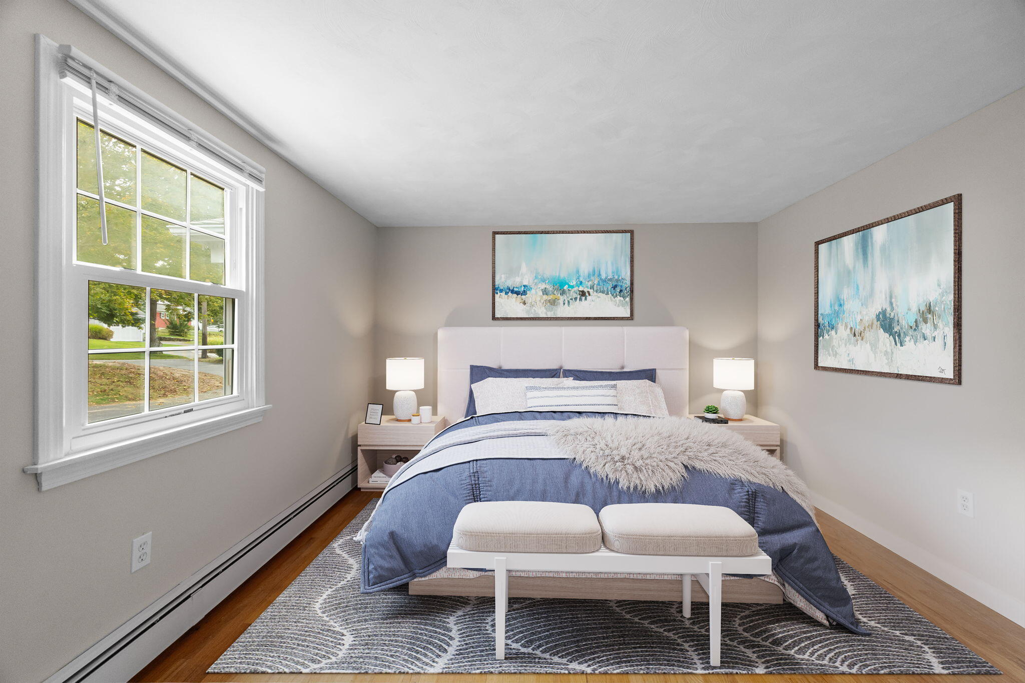21 Green Way South Yarmouth, MA 02664 - Photo 23 of 42 a bedroom with a bed and a painting on the wall