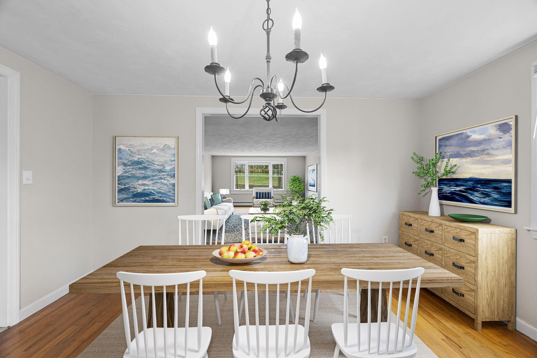21 Green Way South Yarmouth, MA 02664 - Photo 10 of 42 a view of a dining room with furniture wooden floor and chandelier
