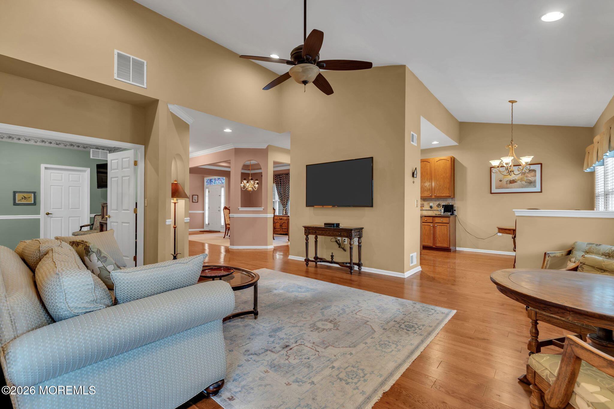 46 Pancoast Road Waretown, NJ 08758 - Photo 19 of 55 a living room with furniture and a flat screen tv