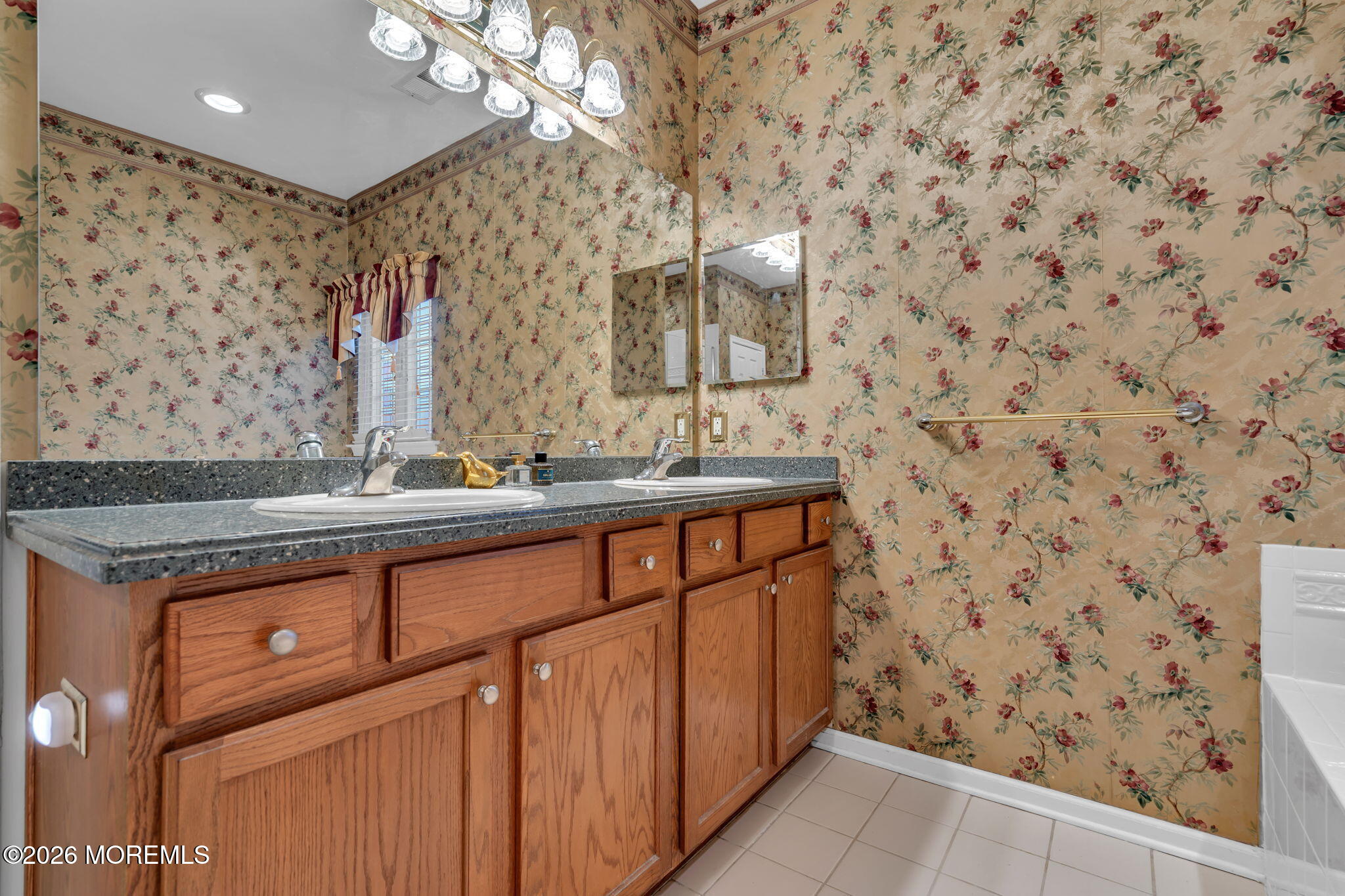46 Pancoast Road Waretown, NJ 08758 - Photo 26 of 55 a bathroom with a sink and a mirror