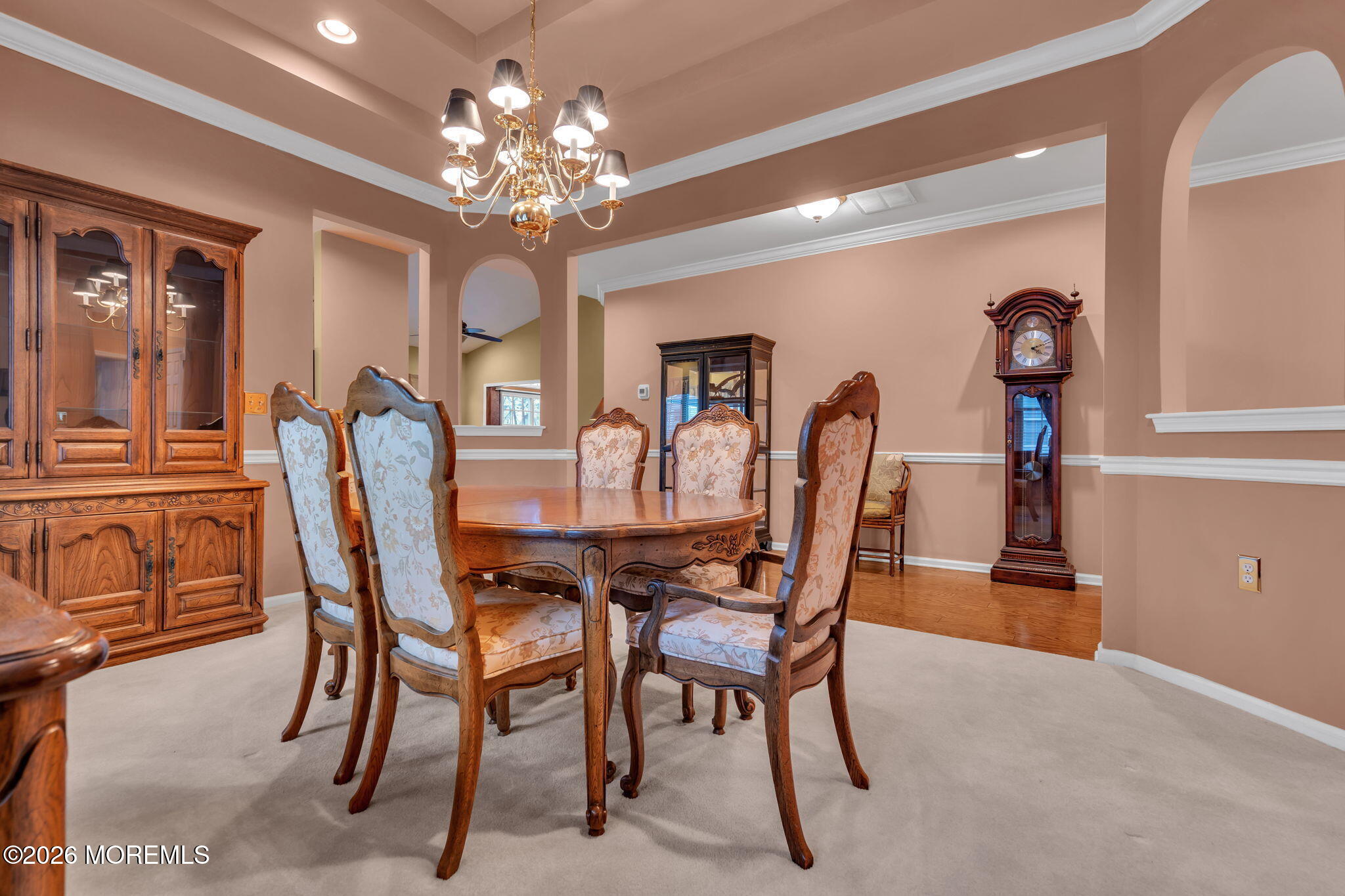 46 Pancoast Road Waretown, NJ 08758 - Photo 10 of 55 a dining room with furniture and chandelier