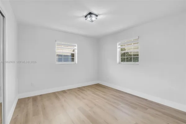 an empty room with a window