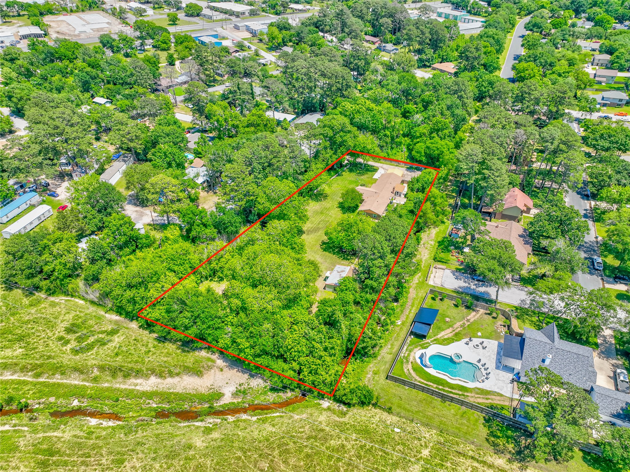 3003 Paul Knox Street Huntsville, TX 77320 - Photo 6 of 46 AERIAL VIEW OF 1.33 ACREES