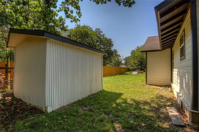 a backyard of a house
