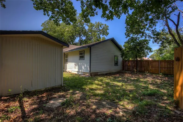a backyard of a house