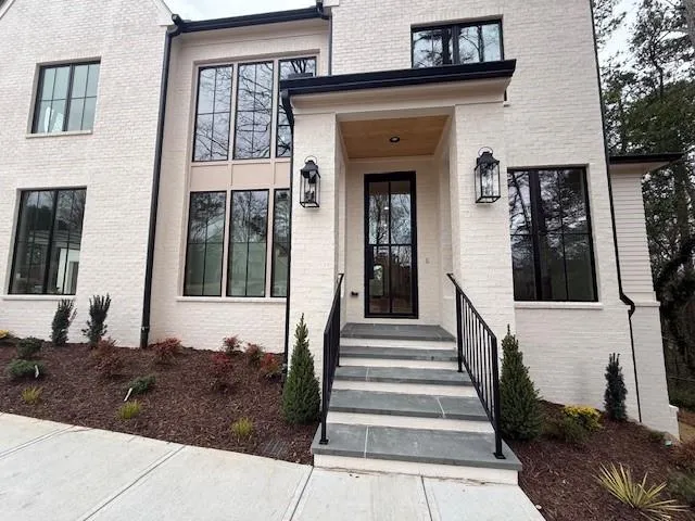 a view of a entryway of a house
