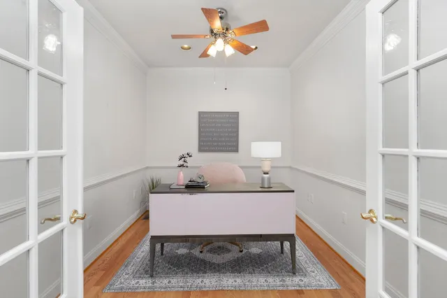 a view of backyard of house