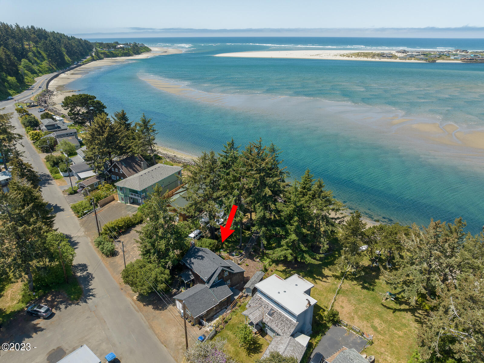 130 Southwest Maple Street Waldport, OR 97394 - Photo 37 of 46 bay aerial