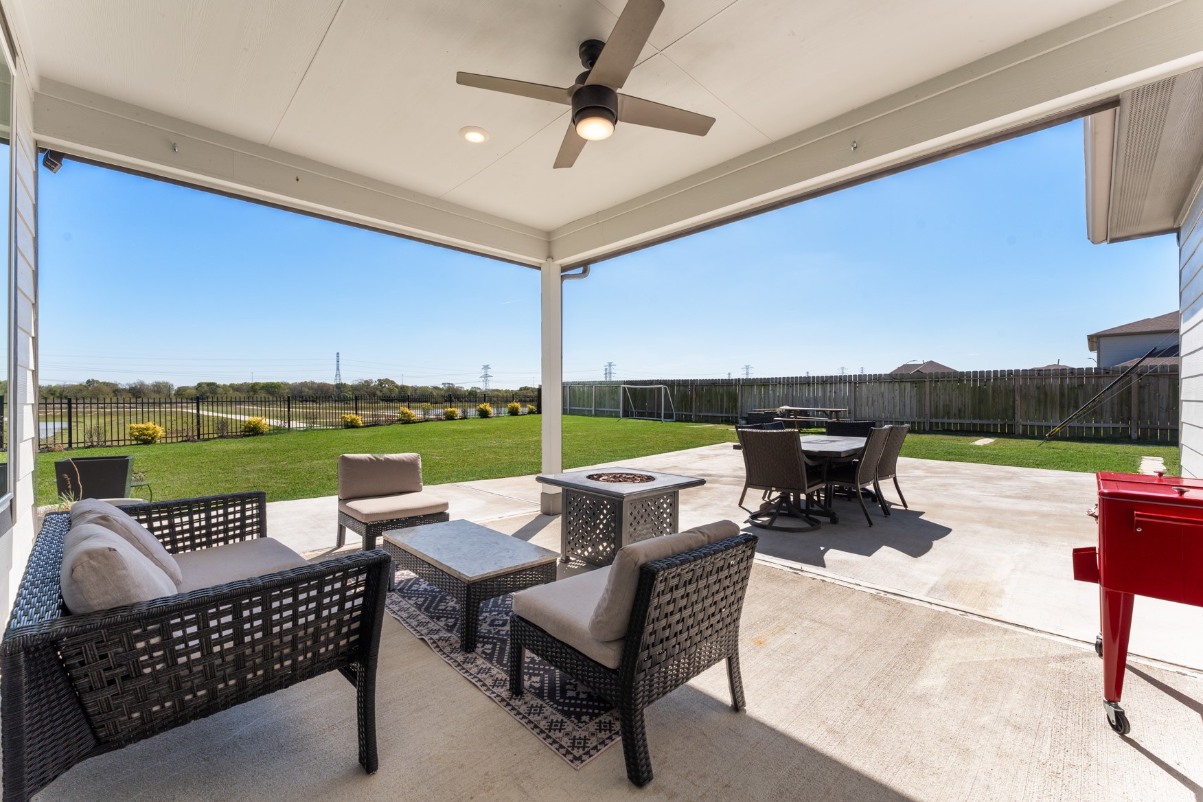 22503 Modica Rift Lane Katy, TX 77449 - Photo 37 of 42 Fantastic covered patio with lake views.