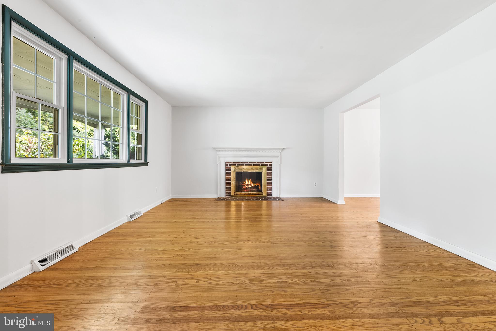 110 County Line Road Lansdale, PA 19446 - Photo 5 of 34 Spacious Living Room w/ Wood Burning Fire