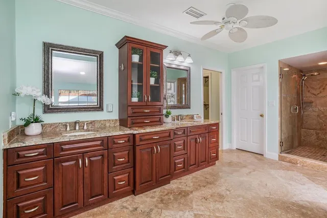 a white bath tub sitting in a bathroom