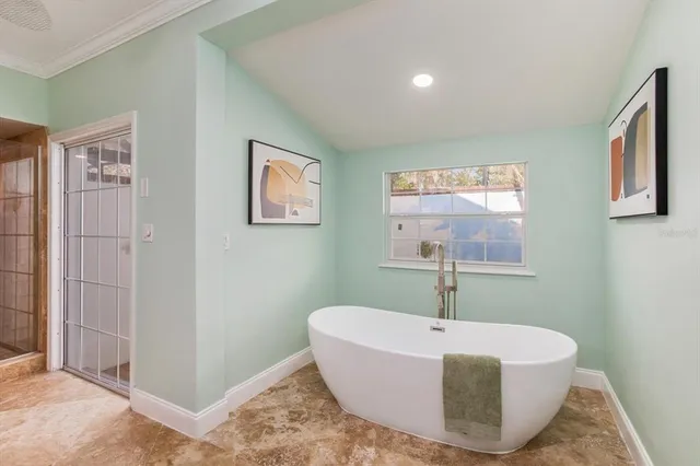 a view of a wooden door