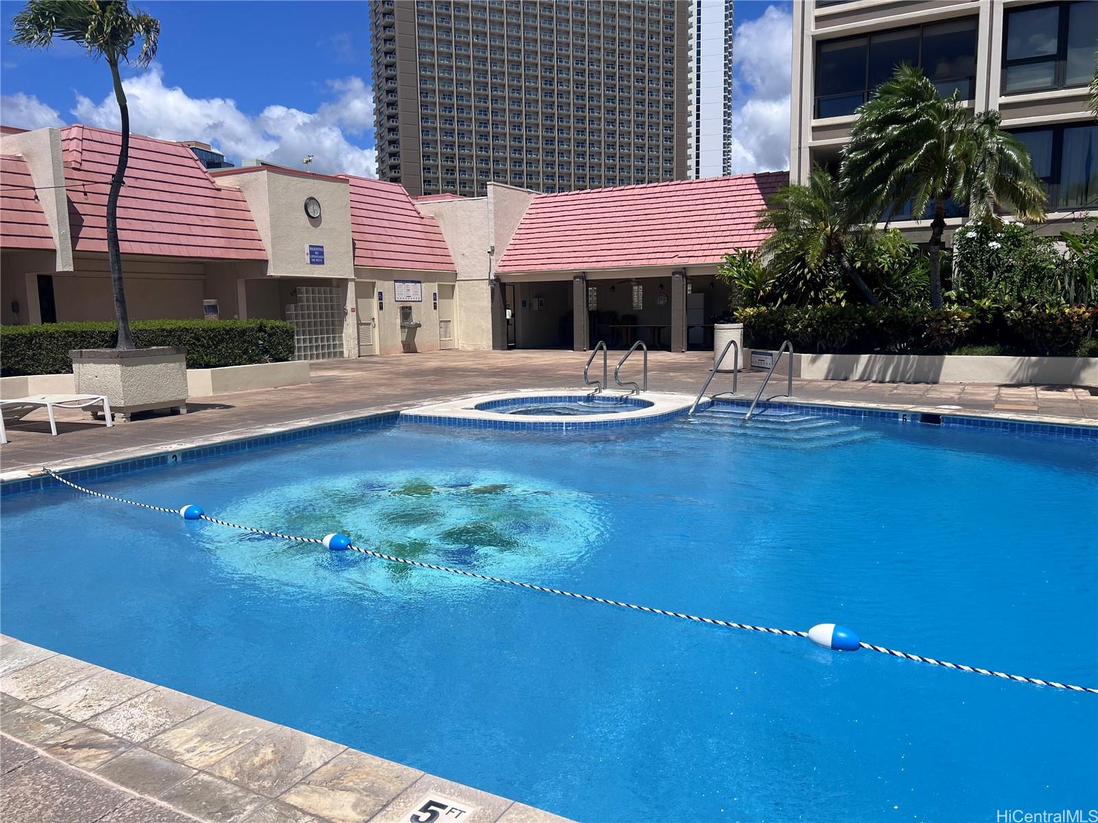 1650 Ala Moana Boulevard, Unit 3107 Honolulu, HI 96815 - Photo 6 of 22 a view of pool with outdoor seating