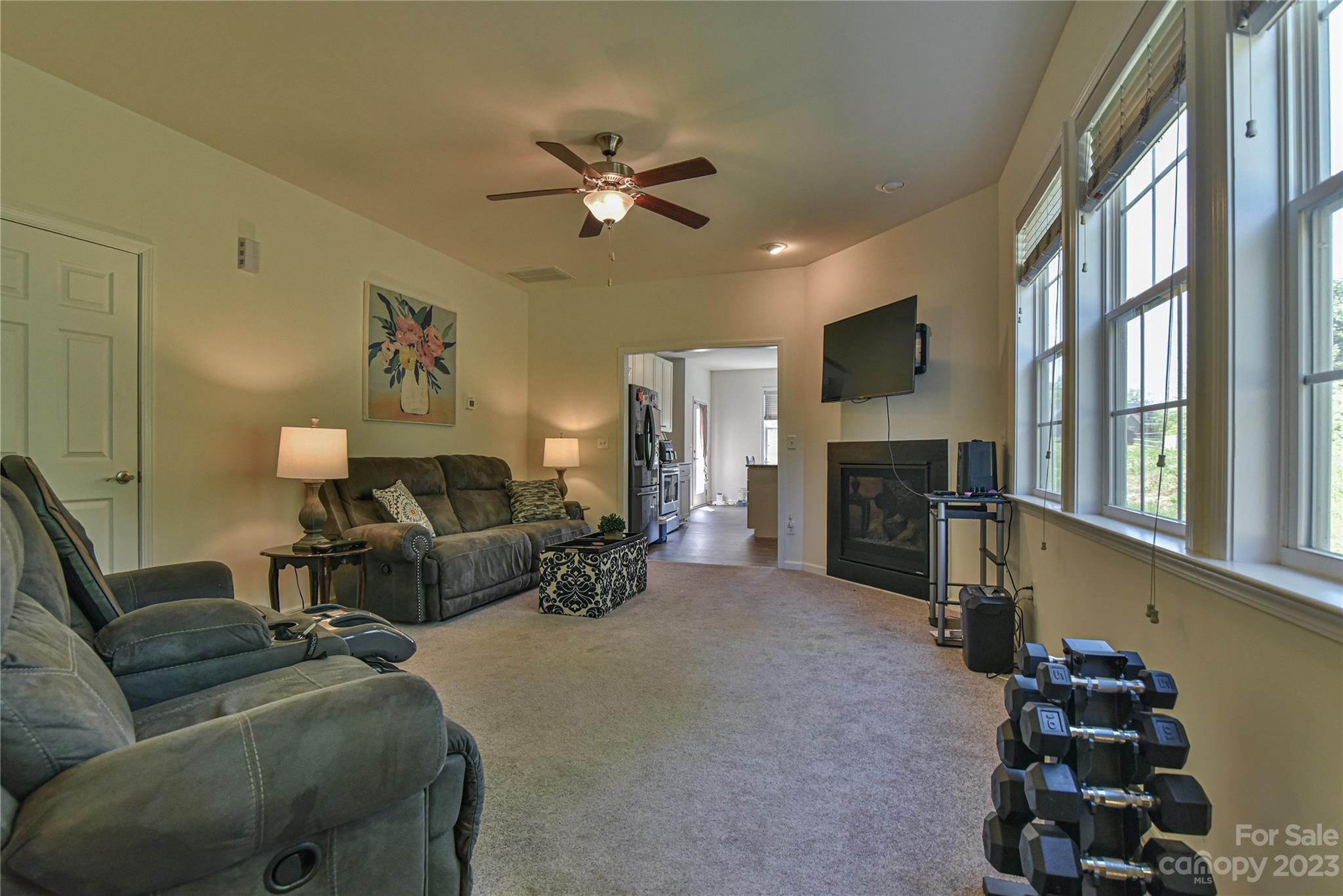 18 Yadkin Road Fletcher, NC 28732 - Photo 10 of 25 a living room with furniture and a fireplace