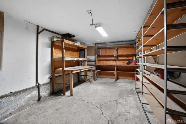 a view of storage and utility room