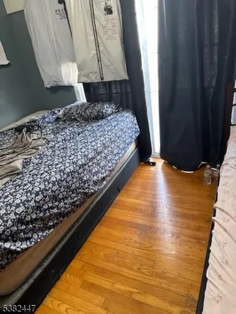 a bedroom with a bed
