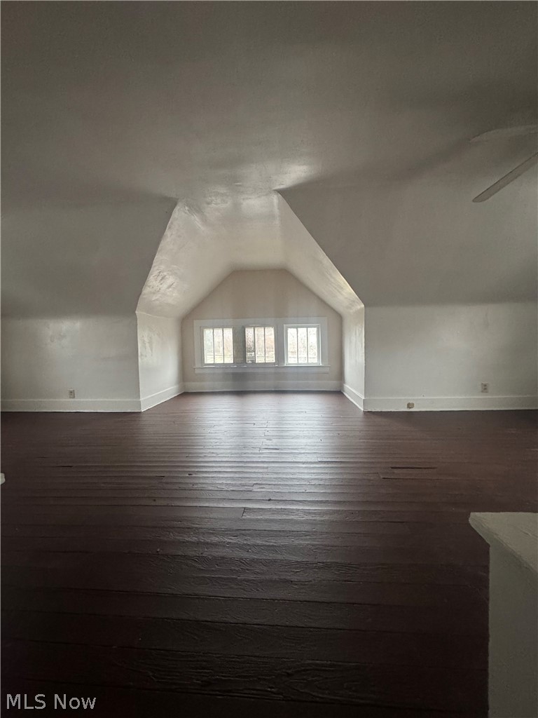 577 Rhodes Avenue Akron, OH 44307 - Photo 15 of 19 Bonus room featuring dark wood-style flooring and ceiling fan