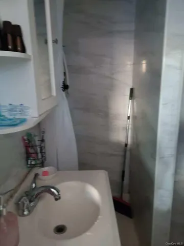 a bathroom with a sink