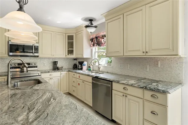 a view of a dining room and livingroom view