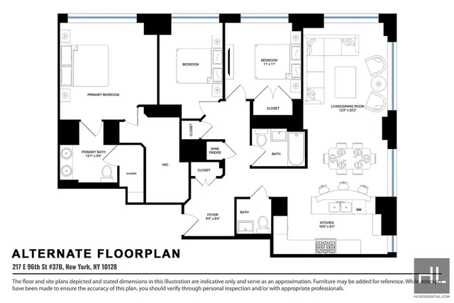 a front view of a building