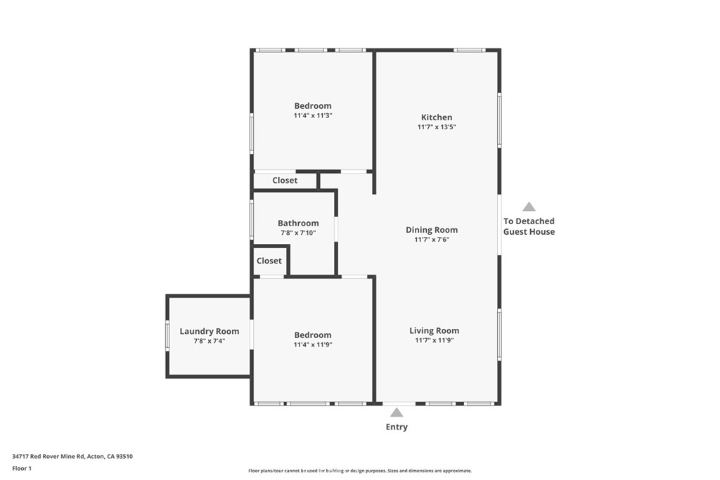 34717 Red Rover Mine Road Acton, CA 93510 - Photo 11 of 24 Primary House Layout