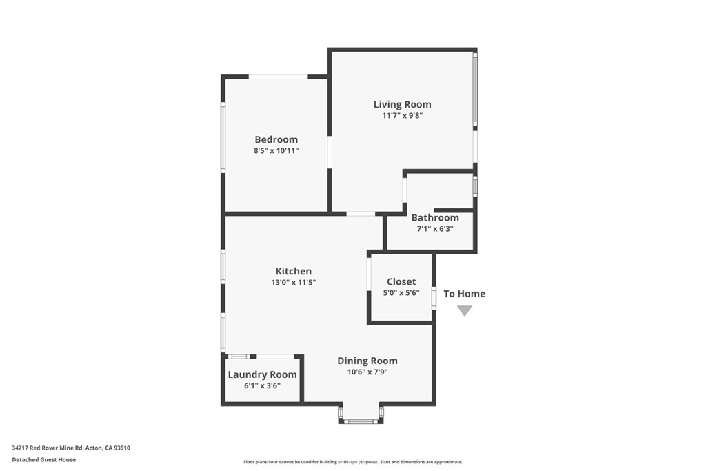 34717 Red Rover Mine Road Acton, CA 93510 - Photo 18 of 24 Guest House Layout