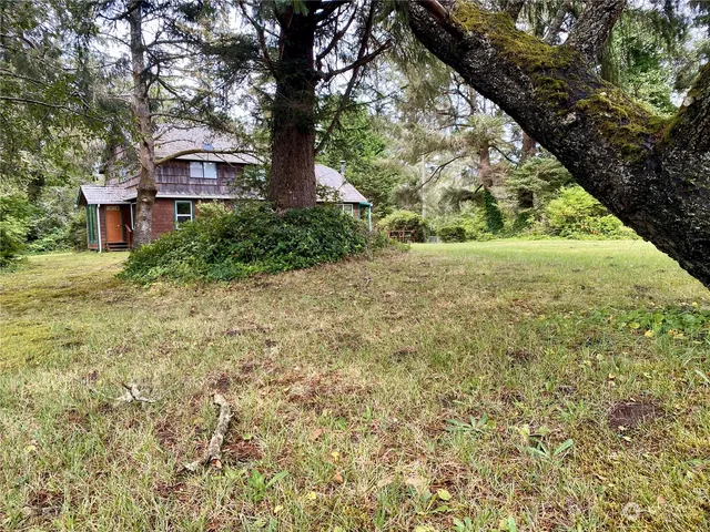 a house view with a garden space