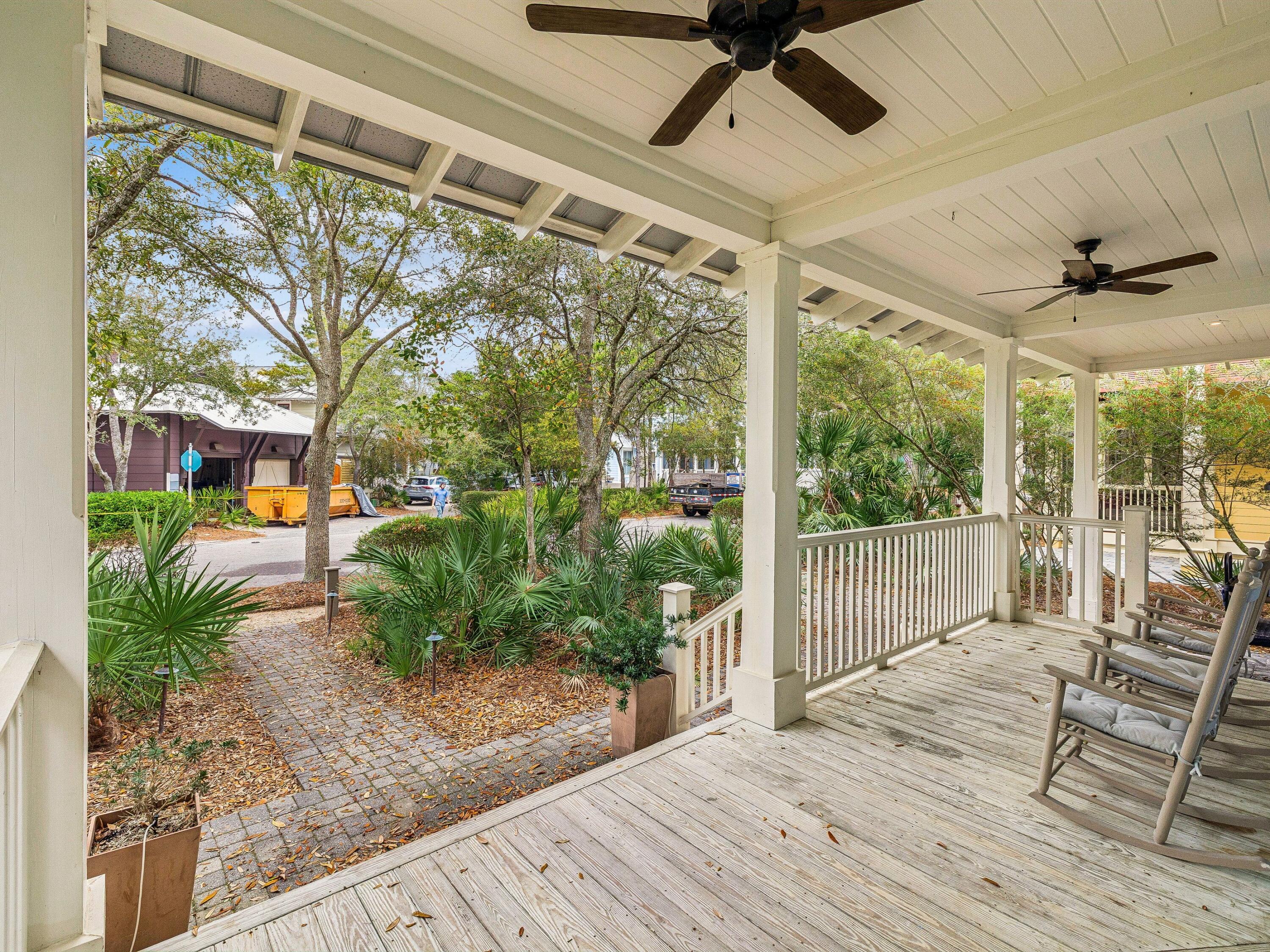 90 Silver Laurel Way Santa Rosa Beach, FL 32459 - Photo 37 of 45 a view of a porch with furniture and garden