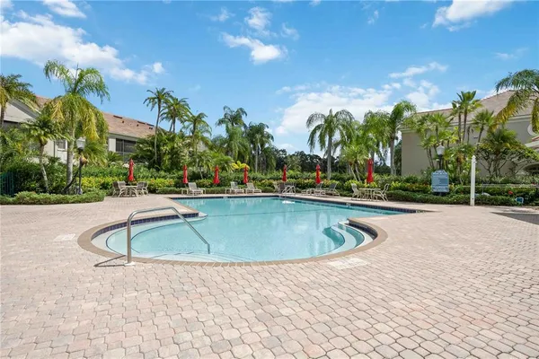a view of outdoor space yard and swimming pool