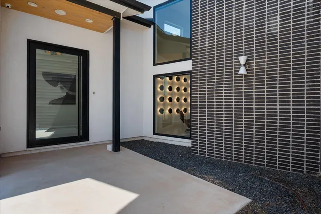 a view of a brick wall